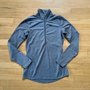 REI Grey Quarter‑Zip Long Sleeve Top